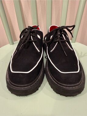 Joe Garb Black Suede Oxfords Rockabilly Style Y2K
